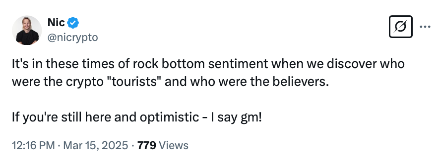 «Практически все данные, которые я получаю от криптопроектов и компаний, не зависящих от краткосрочных крипто-энтузиастов, носят позитивный характер», — подчеркнул Пол.