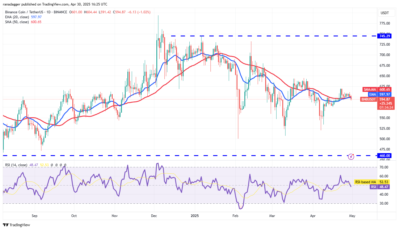 Дневной график BNB/USDT. Источник:  TradingView 