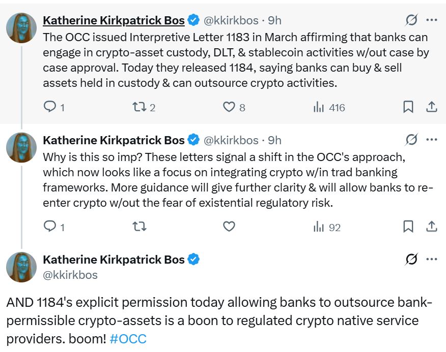 В письме от 7 мая исполняющий обязанности контролёра Родни Худ сообщил