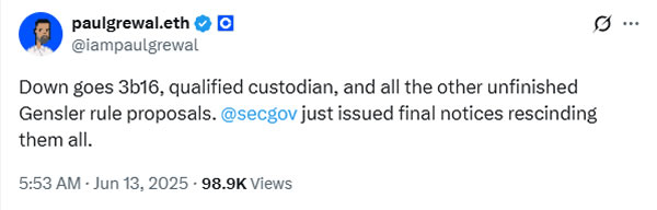 SEC отменила ключевые предложения по регулированию DeFi и кастодиа