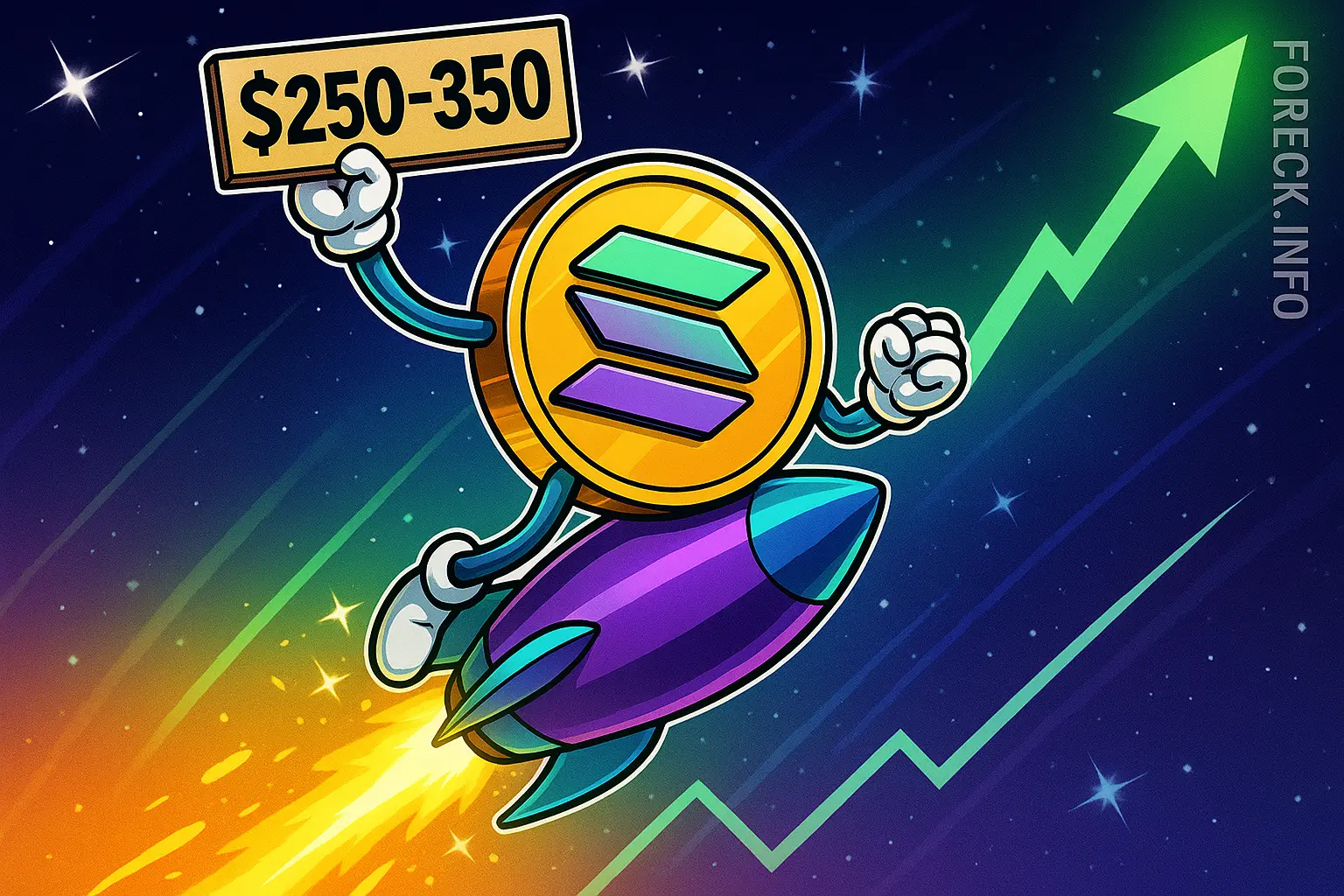 Рост Solana, сигналы EMA, притоки ликвидности, цели $250–$350