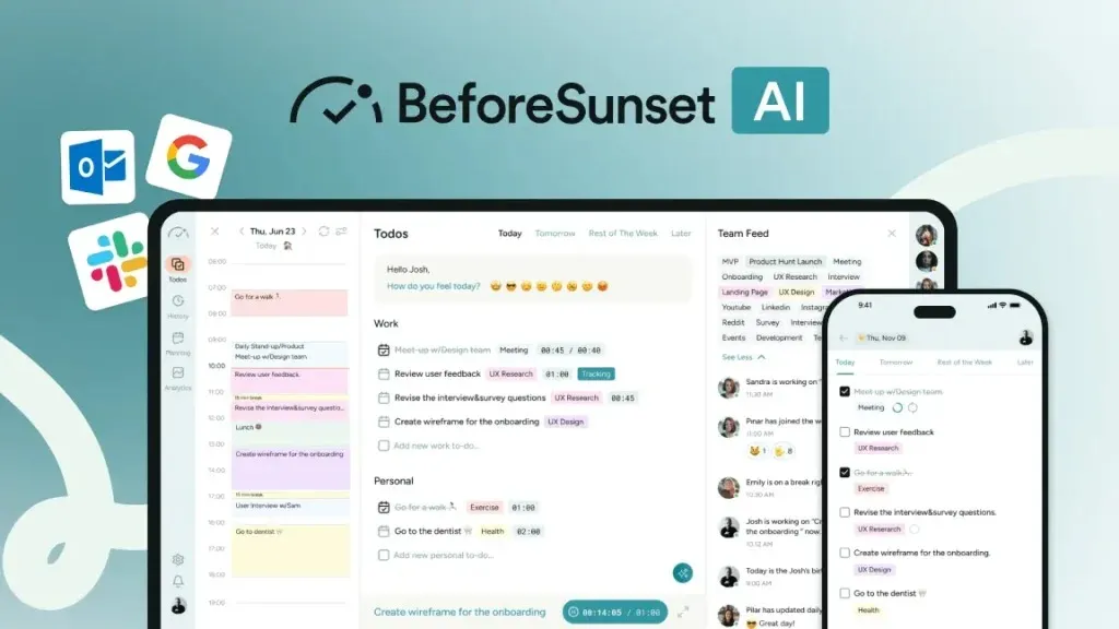 BeforeSunset AI: Идеальный микс продуктивности и планирования