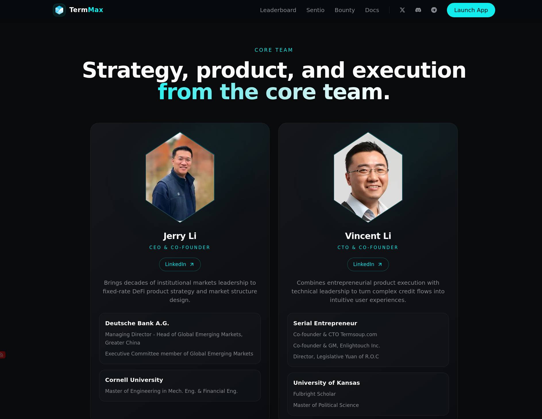 Соучредители TermMax Джерри Ли и Винсент Ли