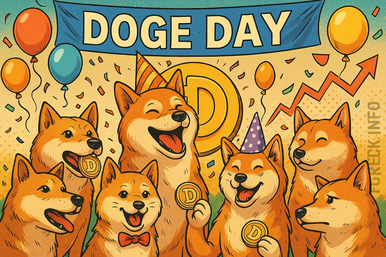 Праздник Dogeday: холдеры Dogecoin ждут решения по ETF на фоне инфляции токена