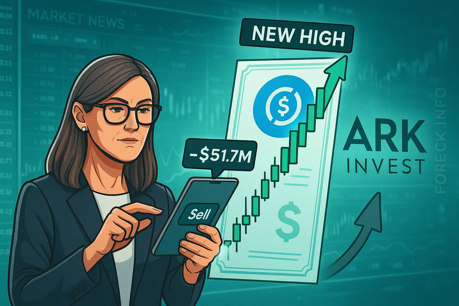 Ark Invest фиксирует прибыль: крупная продажа акций Circle
