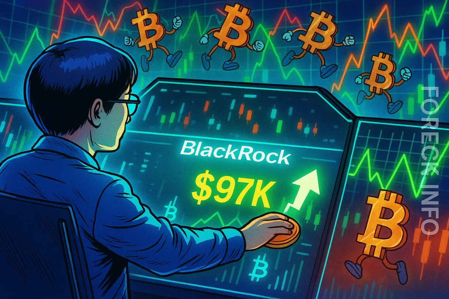 ETF от BlackRock фиксирует рекордные притоки, Bitcoin преодолевает уровень 97,000 $