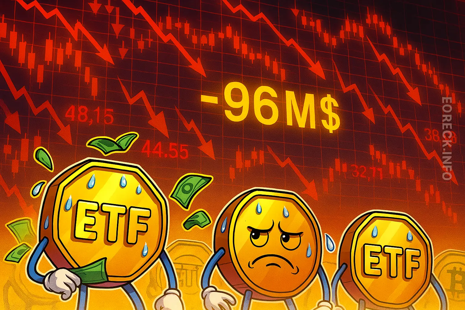 ETF на биткоин фиксируют отток капитала на фоне неудачного пробоя 105000$
