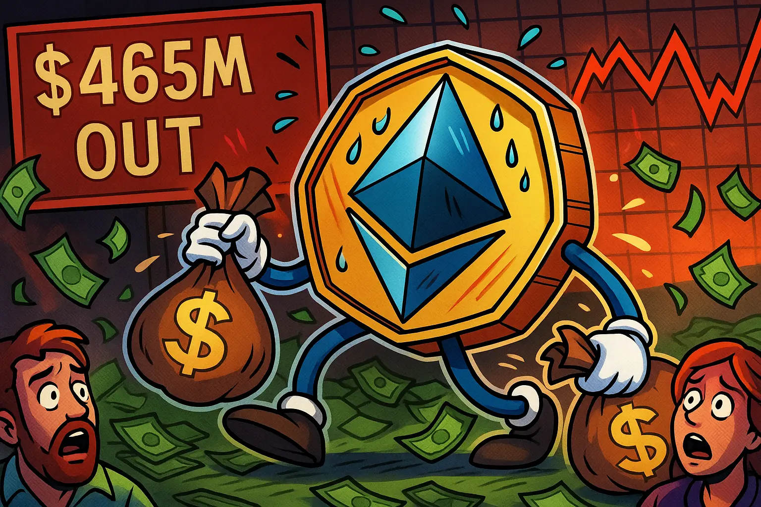 Profit-taking или бегство: что скрывает рекордный отток из ETH-ETF США