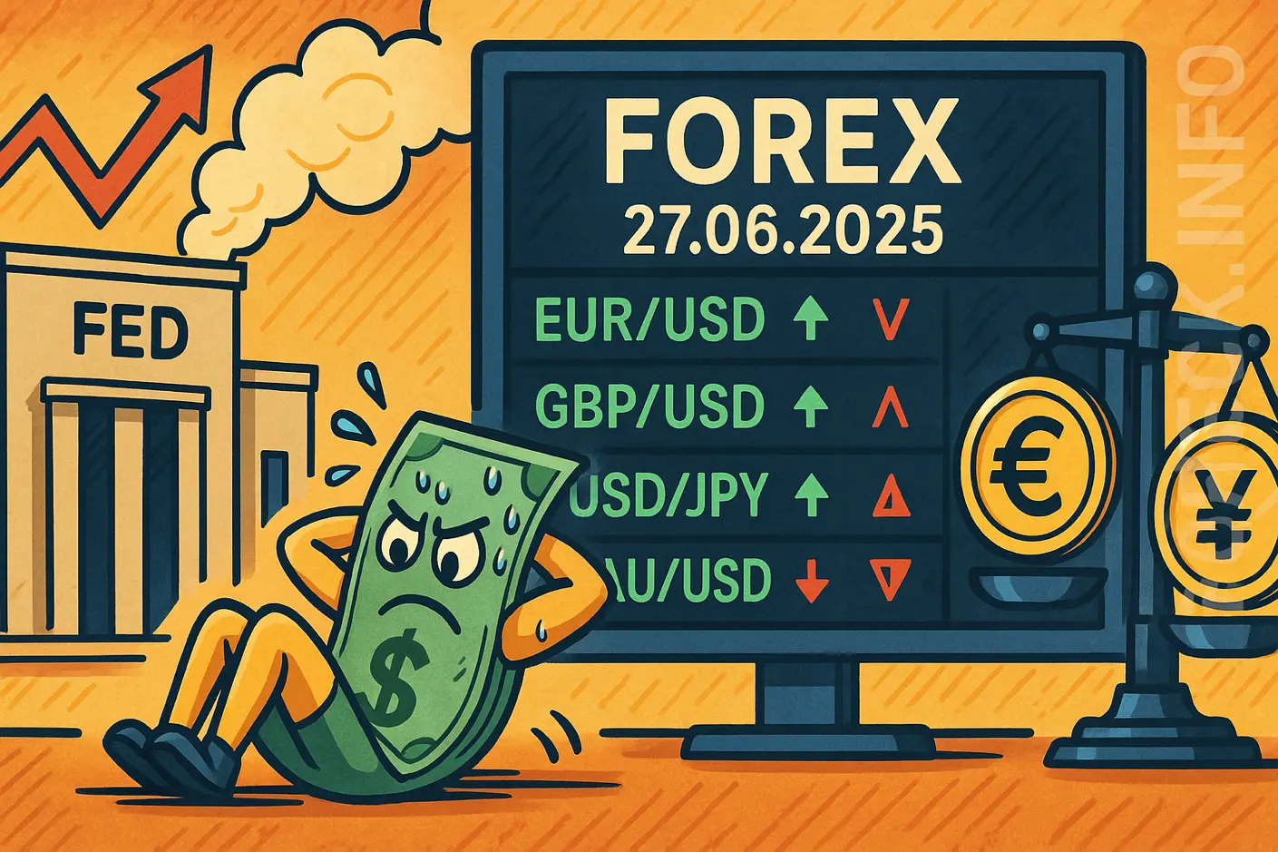 Форекс обзор: инфляция в США, динамика доллара и курсы валют 27 июня 2025