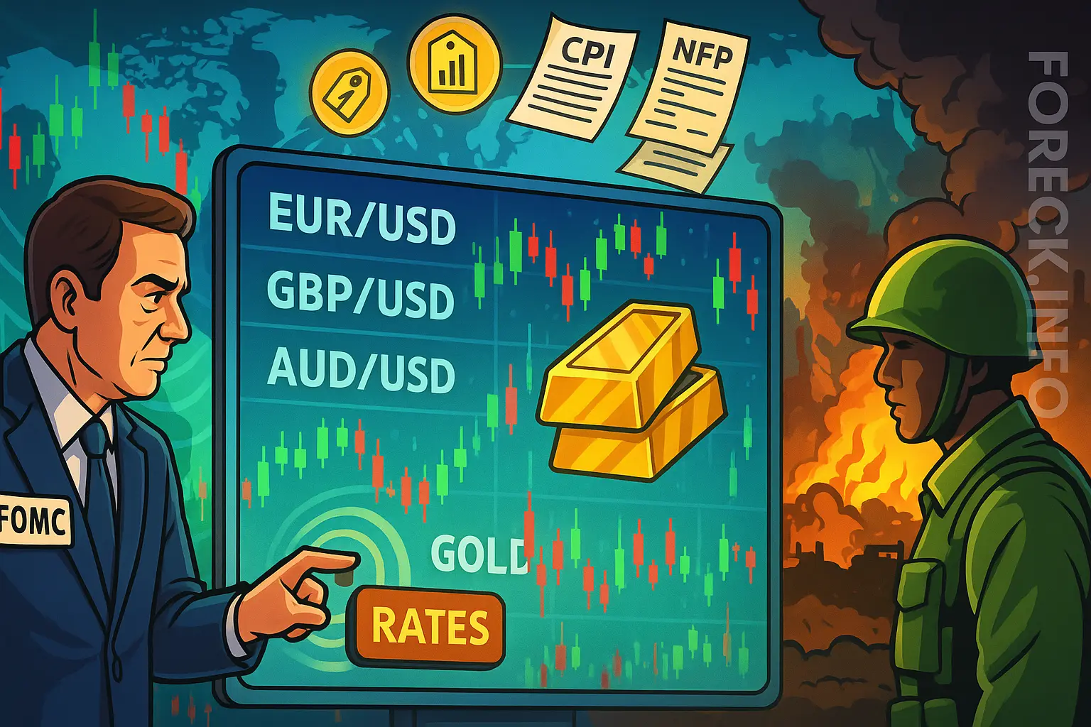 Золото растёт: XAU/USD укрепляется на фоне обострения на Ближнем Востоке