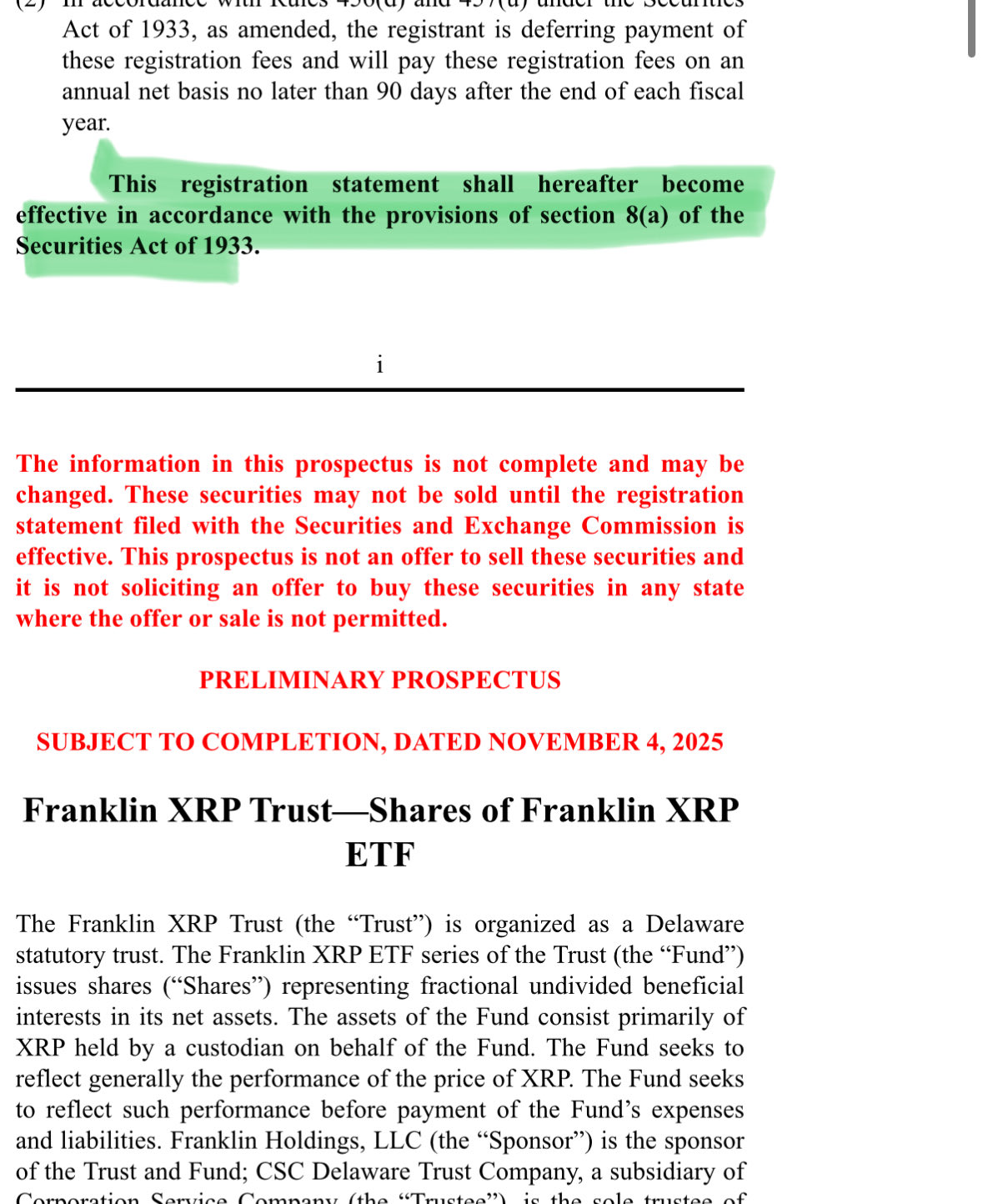 Франклин Темплтон продвигает XRP ETF 