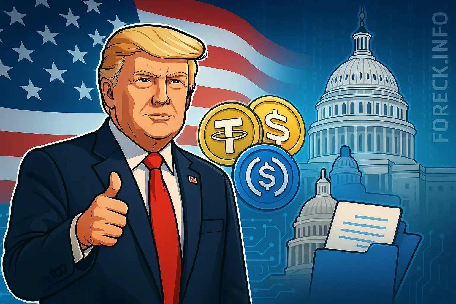 Трамп требует ускорить принятие закона GENIUS о стейблкоинах