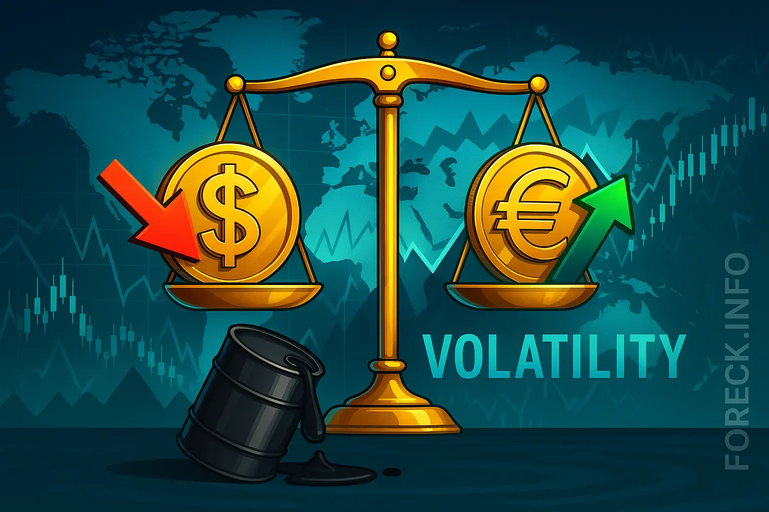 Dollar Weakens, Euro Gains, Oil Slumps: Volatility Grips Global Markets