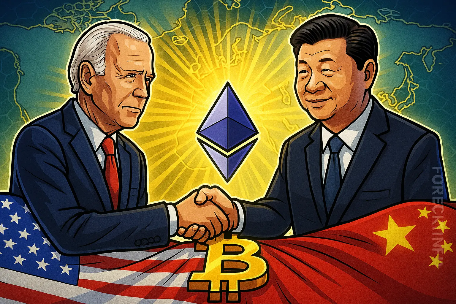 иткоин и торговая сделка США-Китай, роль BTC в мировой экономике