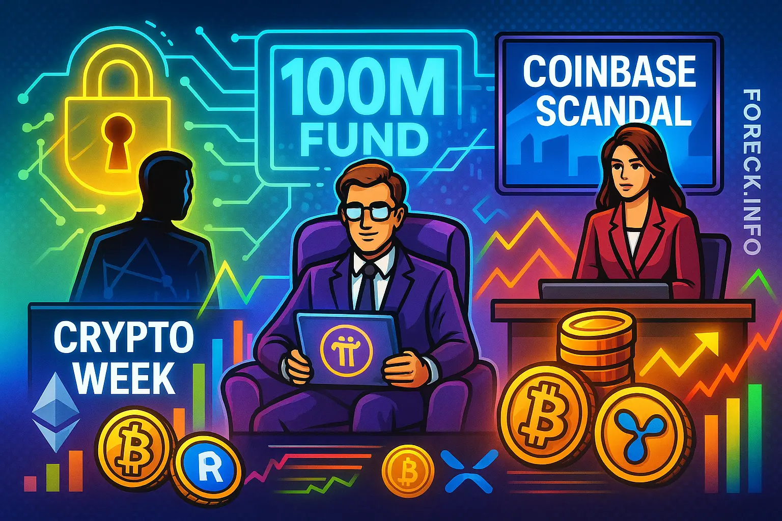 Криптовалютная неделя: квантовые риски для Bitcoin, запуск 100 млн$ фонда Pi Network, скандал с утечкой данных Coinbase и новый тренд токенизации финансовых рынков