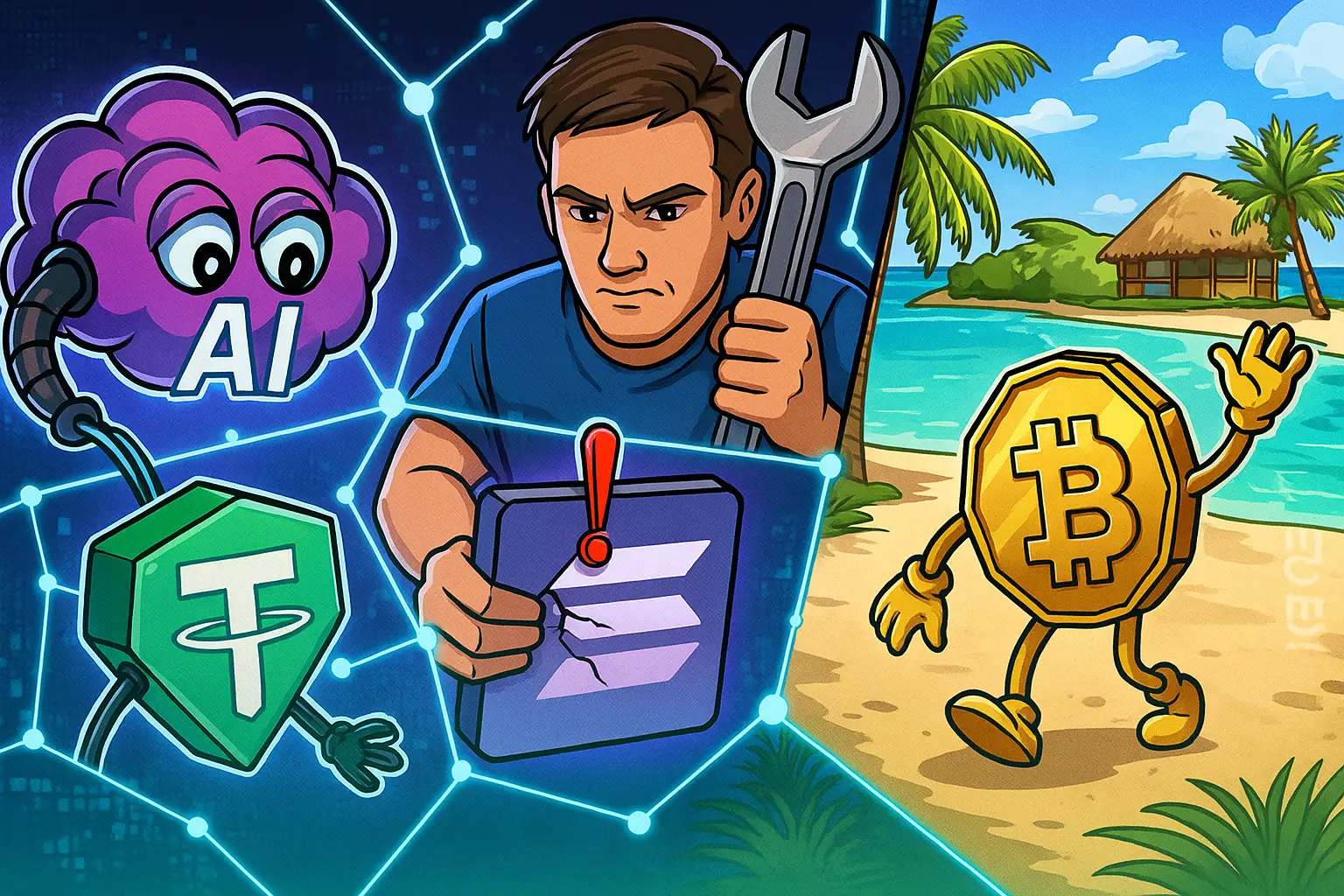 Криптоновости дня: Tether запускает AI, Solana закрыла баг, Мальдивы станут криптохабом