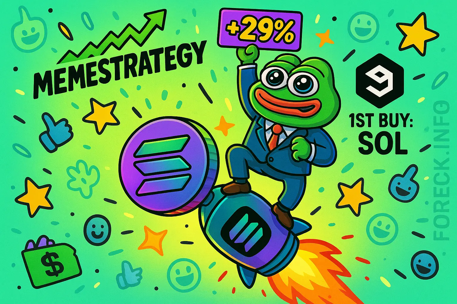 Solana взрывает рынок: MemeStrategy фиксирует 29% роста акций на фоне первой покупки в Гонконге