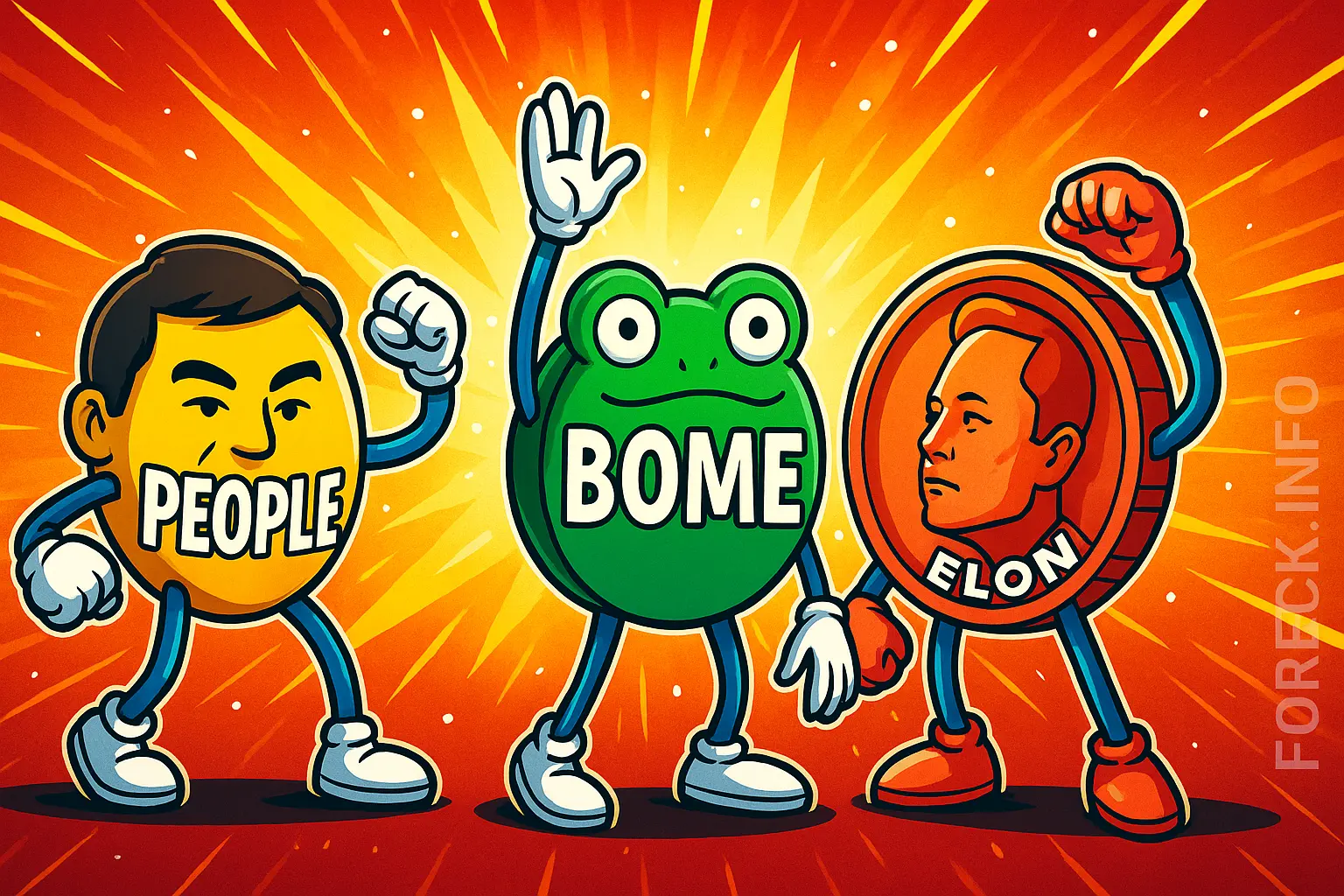 Рост PEOPLE, консолидация BOME и пробойный уровень по ELON — анализ ключевых мемкойнов