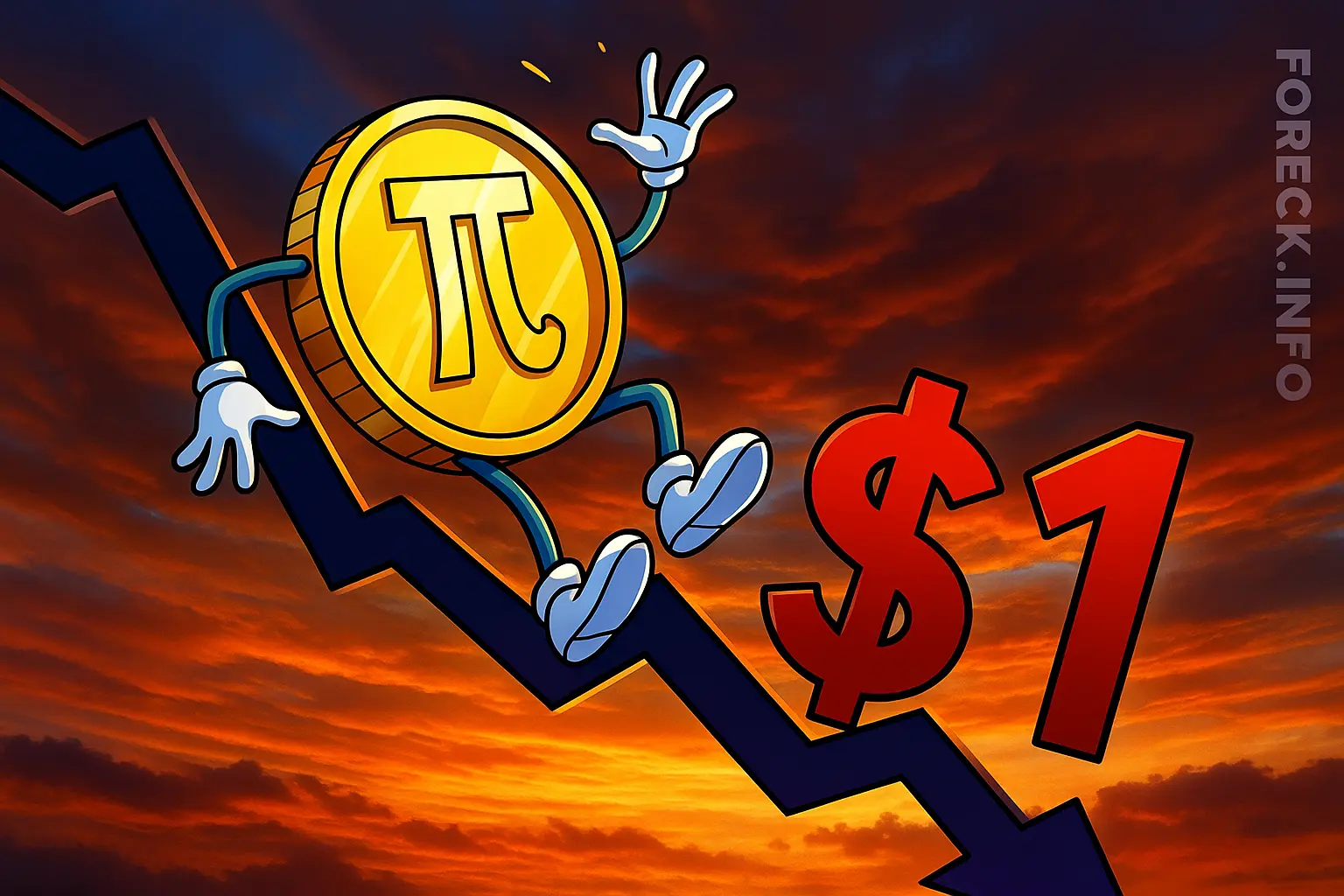 Индикаторы Pi Coin указывают на ослабление импульса — цена падает ниже 1$ после роста