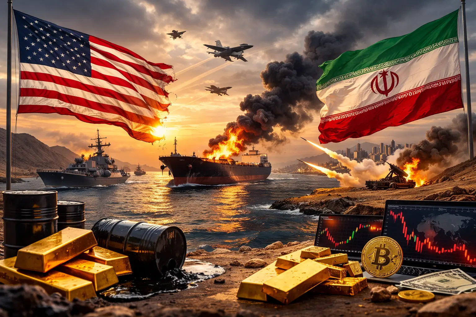 Эскалация конфликта США и Ирана усиливает давление на биткоин и рынки