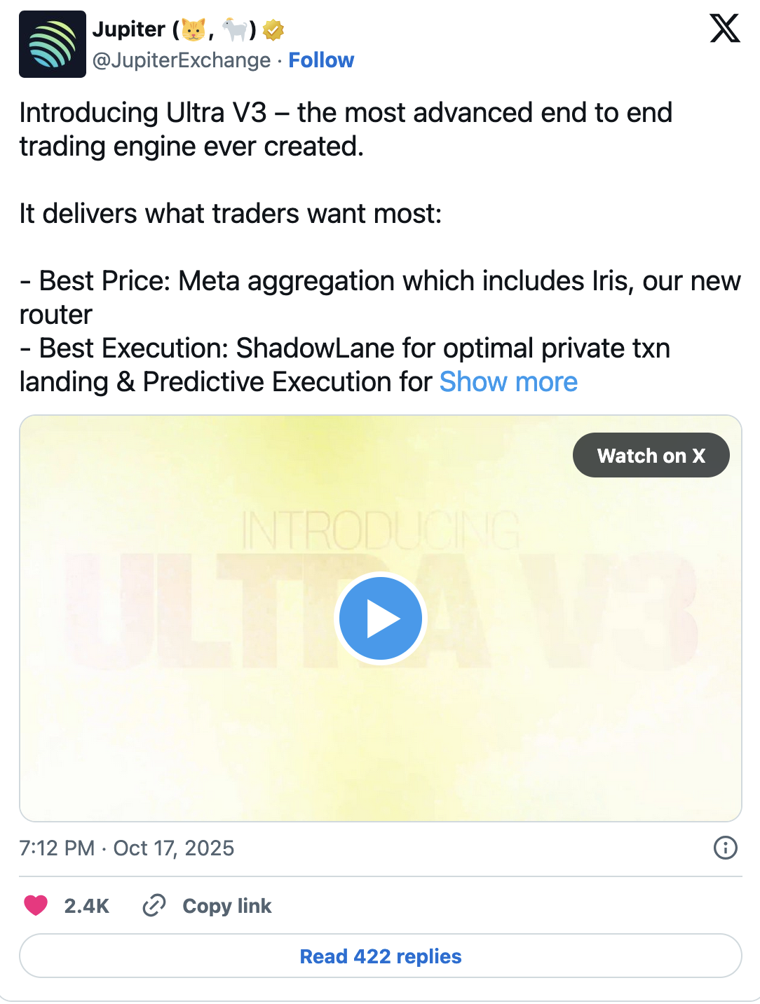Обновление Jupiter Ultra v3 и доминирование DeFi 