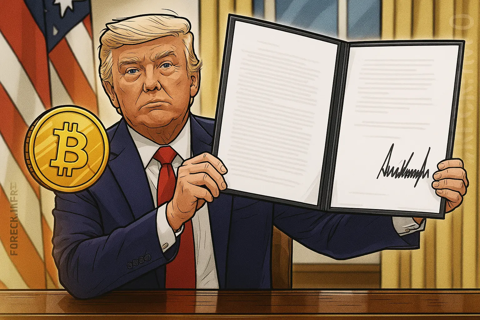 Bitcoin приближается к $100K на фоне заявления Трампа о торговом соглашении с Великобританией