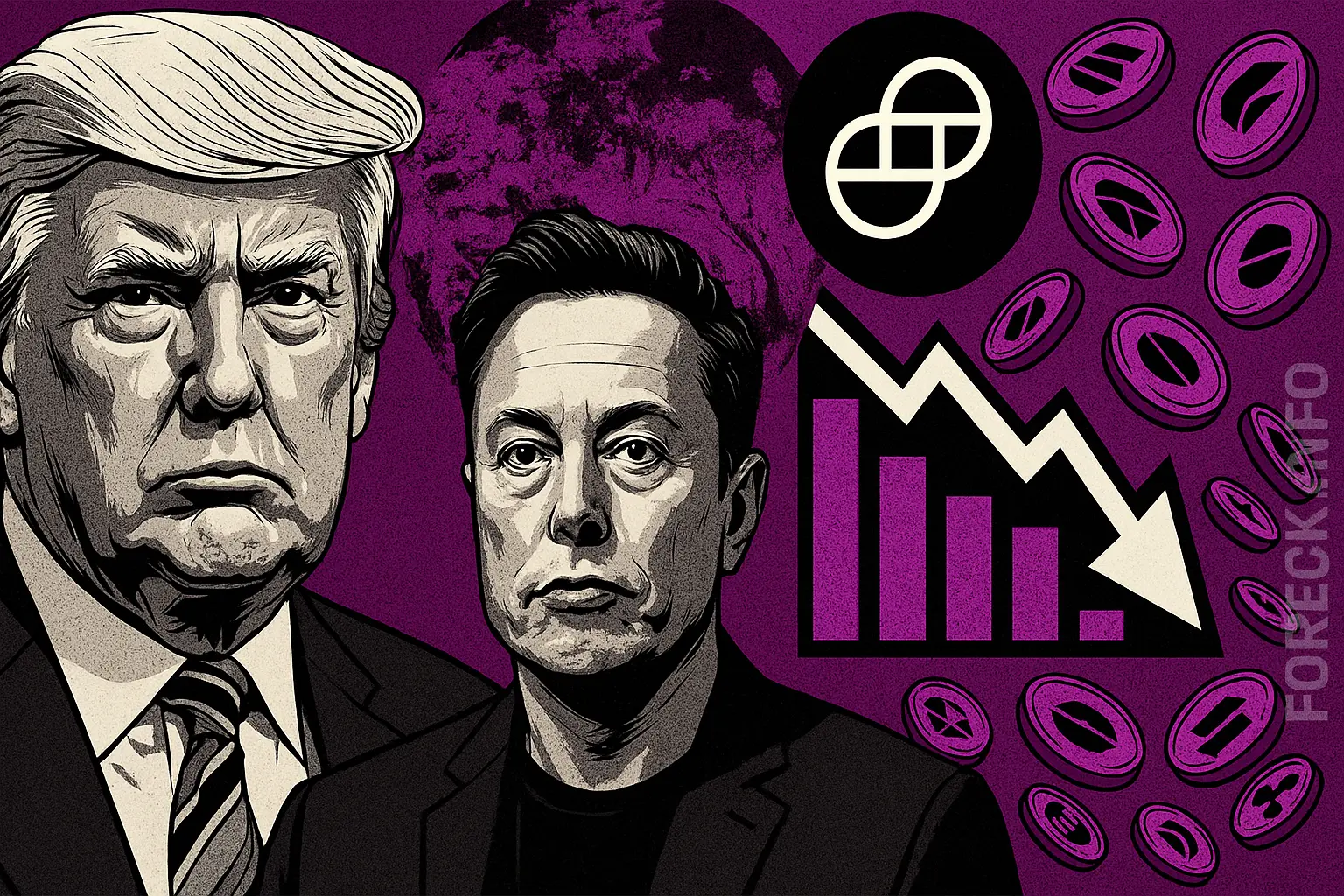 Неделя в крипте: скандал Трампа и Маска, IPO Gemini и рекордный обвал альткойнов