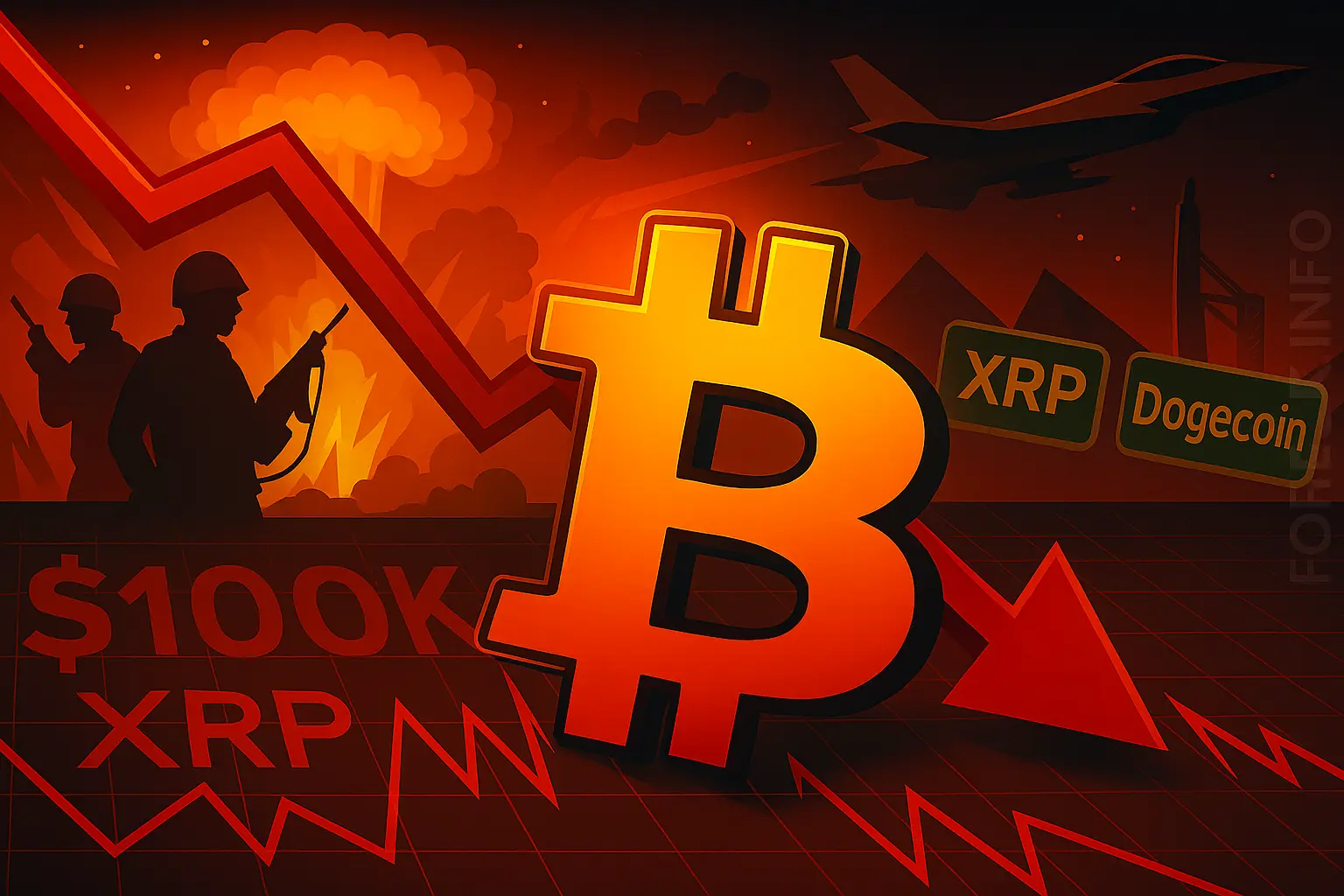 Биткоин упал на 99 142$: обвал крипторынка на фоне войны!
