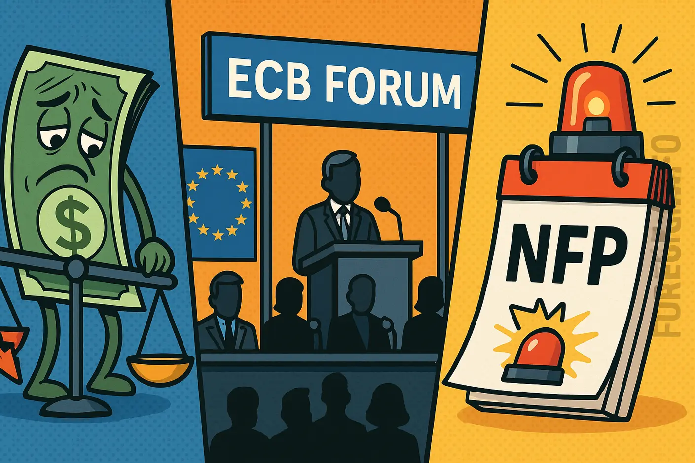 Главные триггеры недели: NFP, форум ЕЦБ и доллар у минимумов