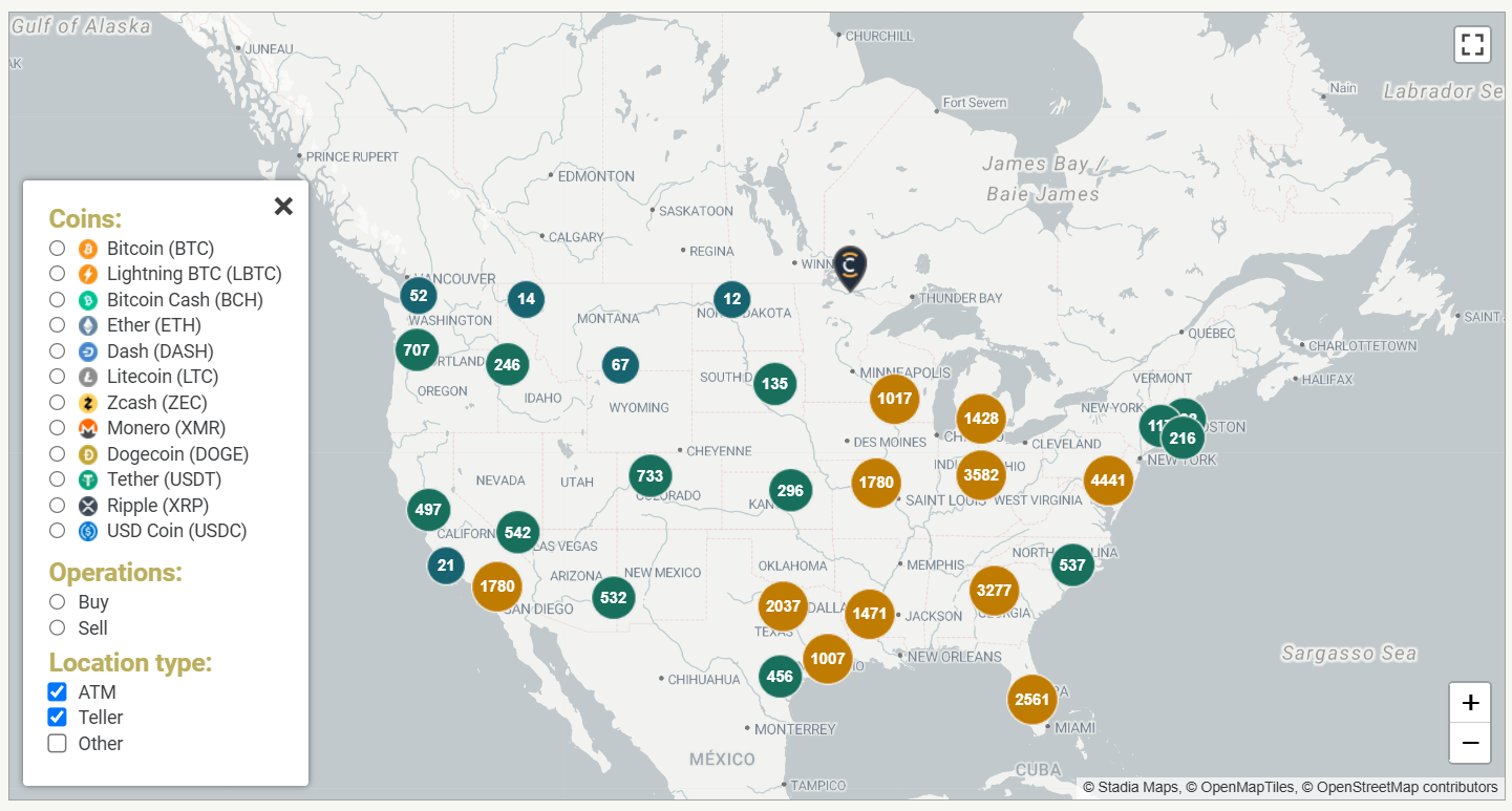 Total Number of Crypto ATMs in the US (Source: Coin ATM Radar)