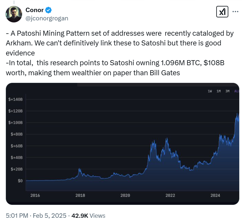 Новые адреса Сатоши 