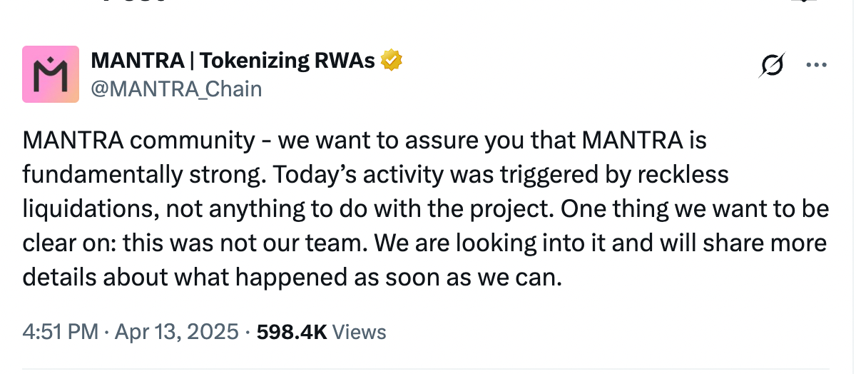 В январе 2025 года Mantra заключила соглашение с инвестиционным конгломератом DAMAC на сумму $1 миллиард 