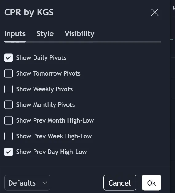 НАСТРОЙКИ СЛР