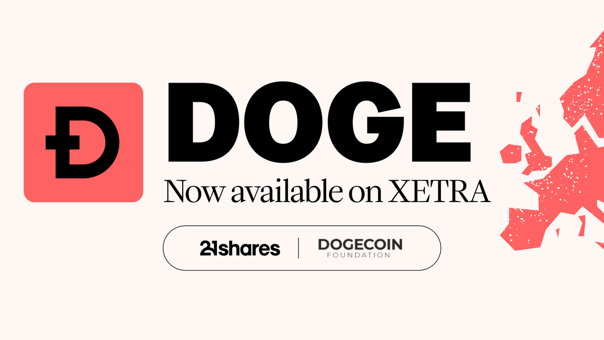 The 21Shares Dogecoin ETP ($DOGE) is now listed on Europe’s largest ETF exchange