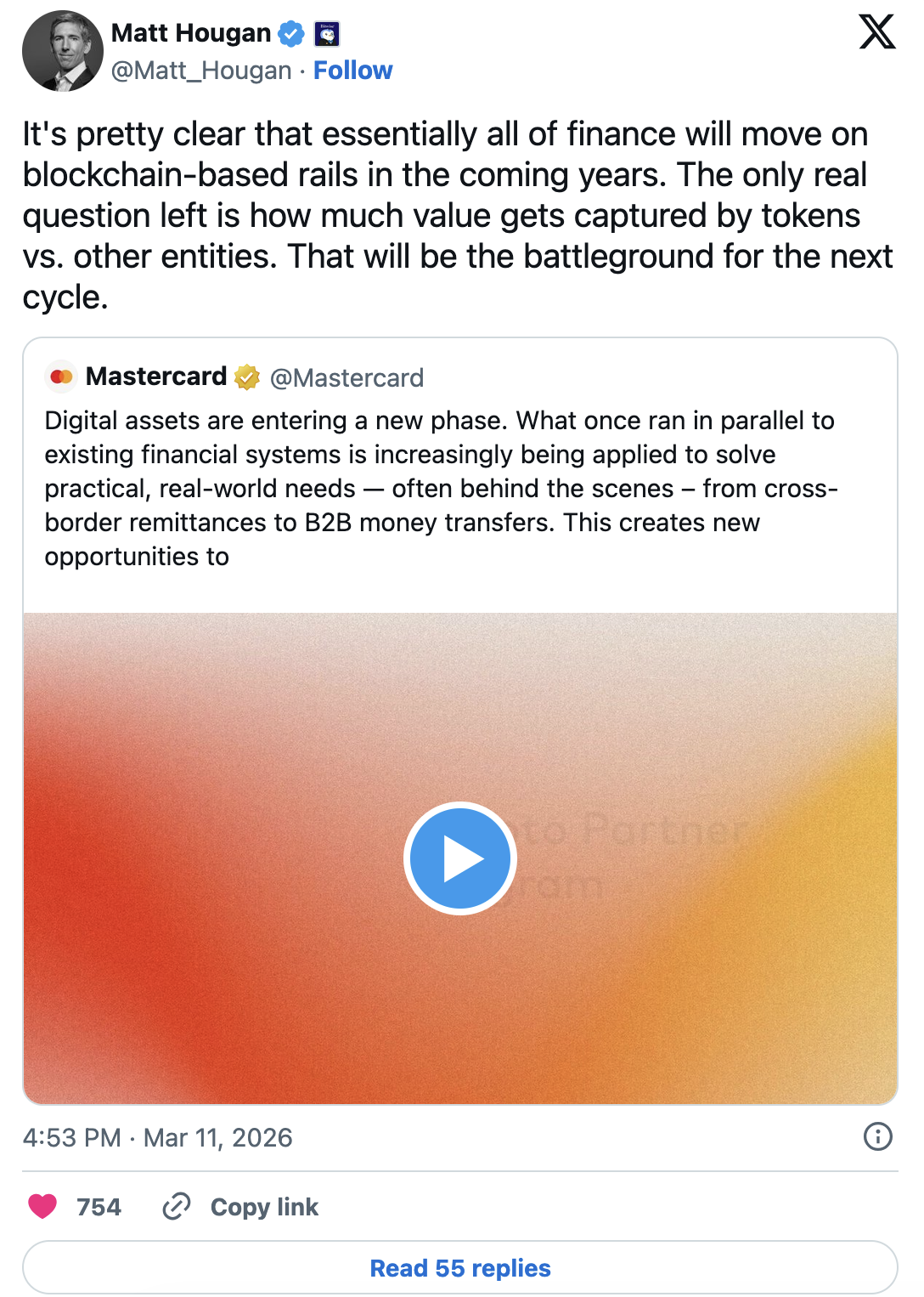 Bitwise Chief Investment Officer Matt Hougan commented on the situation on X